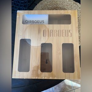 Bamboo ziplock storage organizer